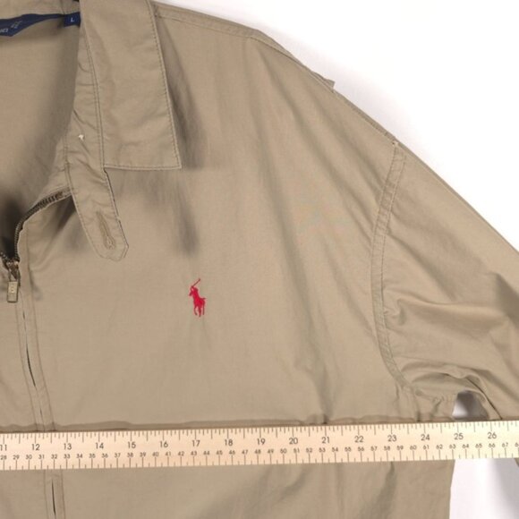 POLO‎ RALPH LAUREN VINTAGE Full Zip Jacket Cotton SINGAPORE🇸🇬MADE Size LARGE - Picture 4 of 12